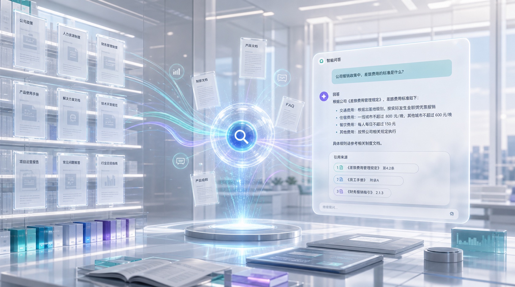 AI 知识库与智能问答示意图